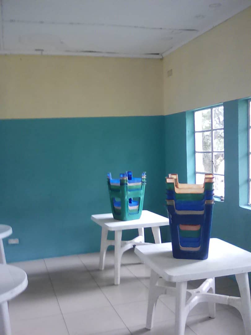 All the rooms were painted and pictures painted on the walls